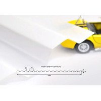 Волнистый поликарбонат (опал) 1.3мм, м2